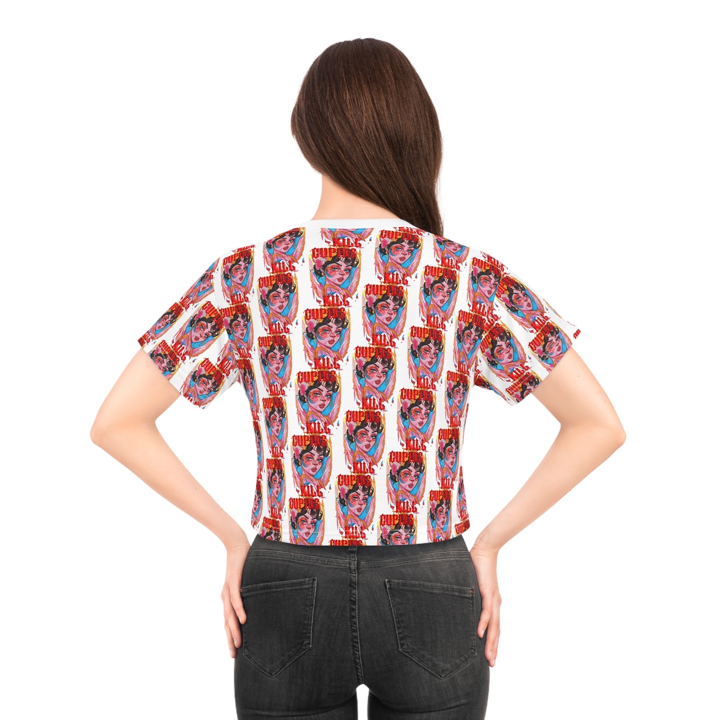 Cupid’s Kill Pop Art Crop Tee — 'Cupid's Kiss' Crop Top