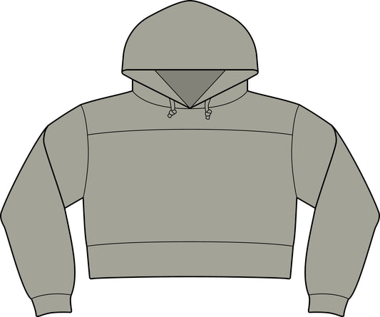 Cropped Hoodie — "Pretty Deadly" boxing Graphic
