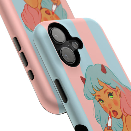 Pretty Deadly Devil Girl Phone Case — Impact-Resistant Cute Pastel iPhone Cover