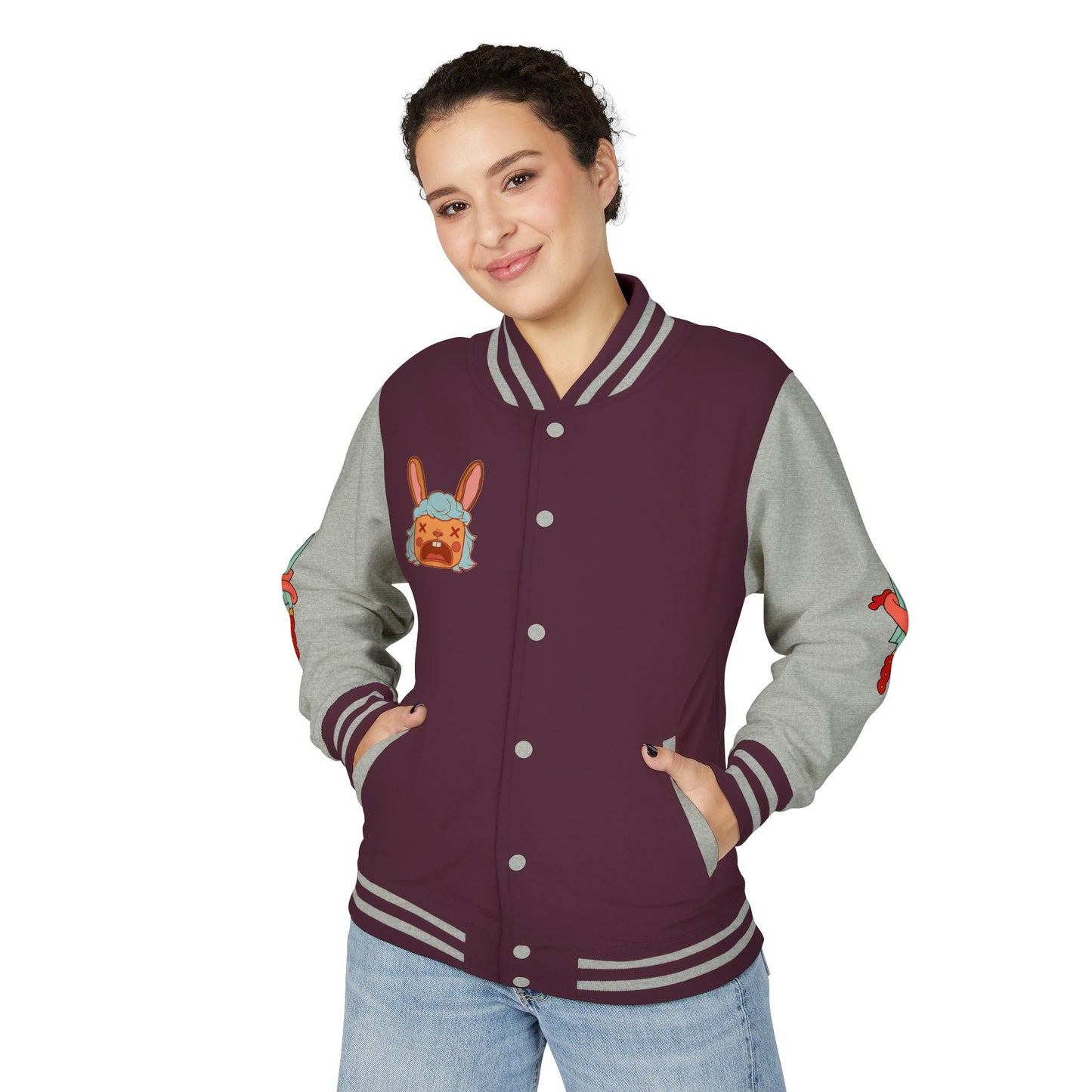 Pretty Deadly Demon Girl Letterman Jacket — Retro Anime Varsity Jacket