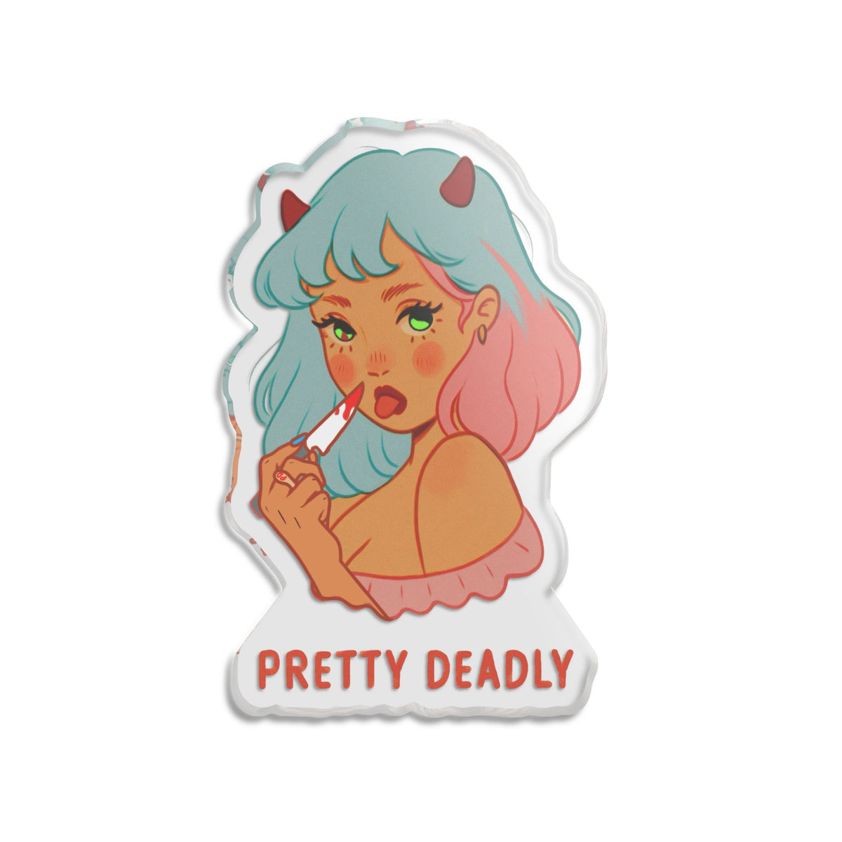 Pretty Deadly Sticker — Cute Devil Girl Vinyl Decal