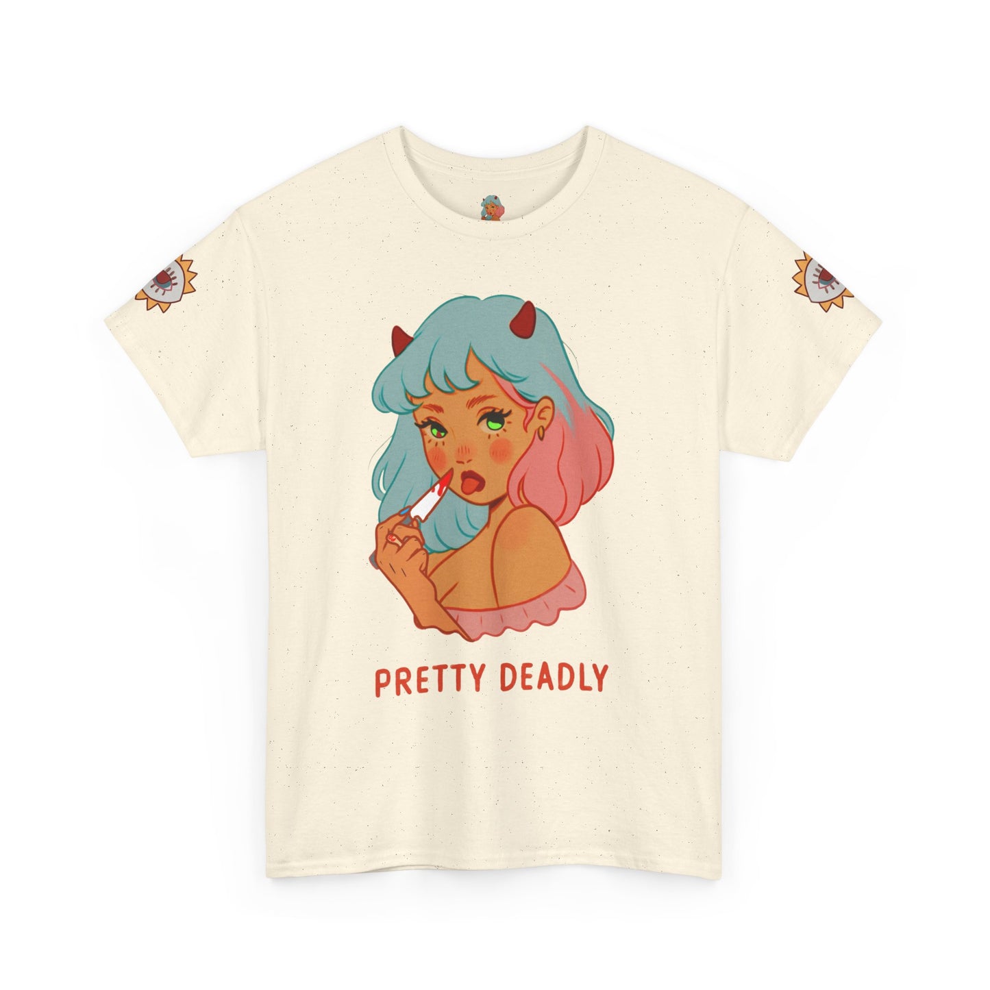 Pretty Deadly Devil Girl T‑Shirt — Retro Kawaii Graphic Tee