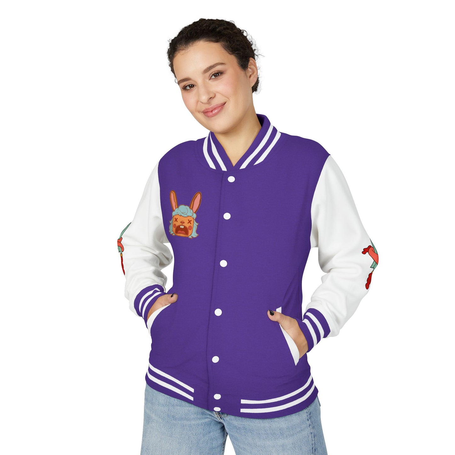 Pretty Deadly Demon Girl Letterman Jacket — Retro Anime Varsity Jacket