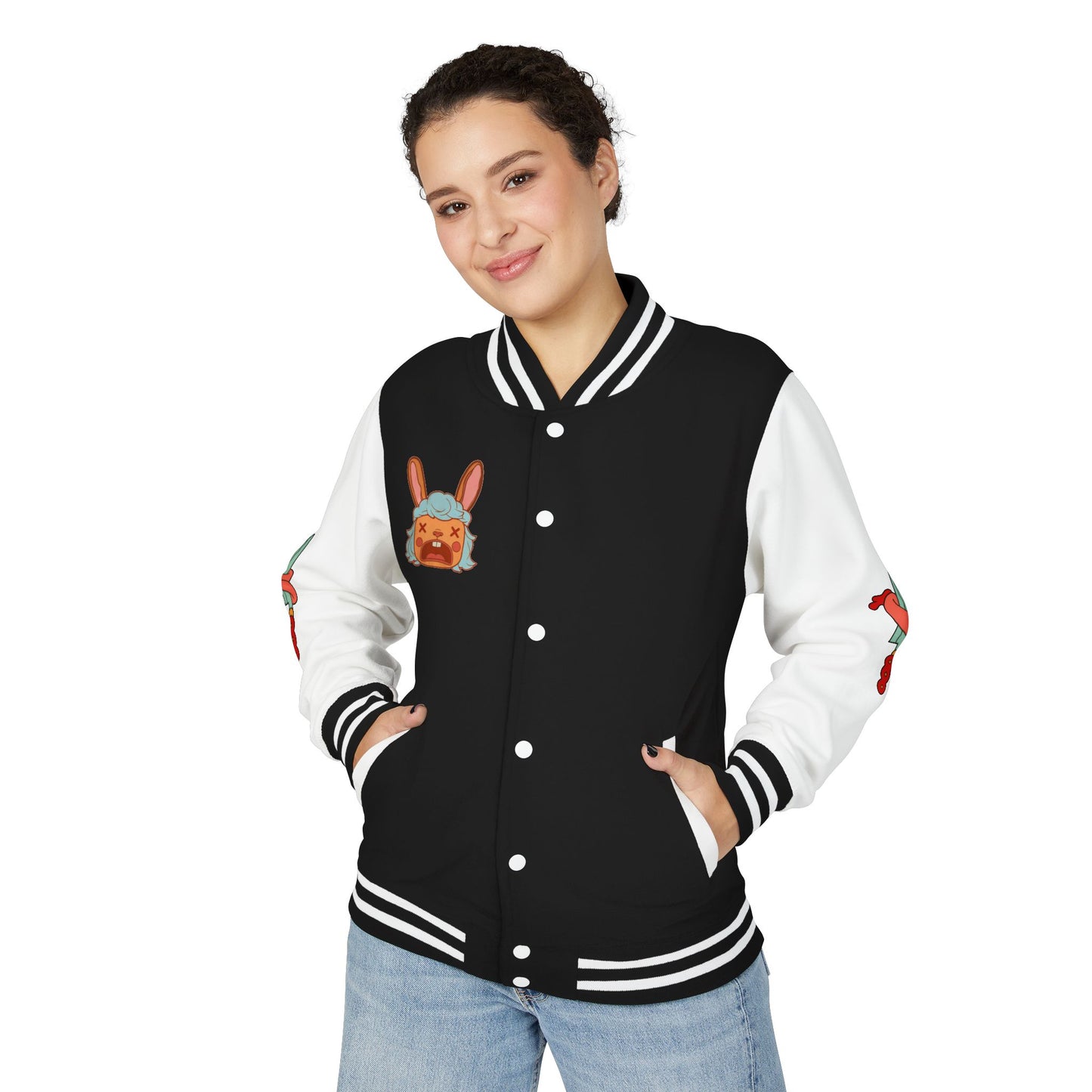 Pretty Deadly Demon Girl Letterman Jacket — Retro Anime Varsity Jacket