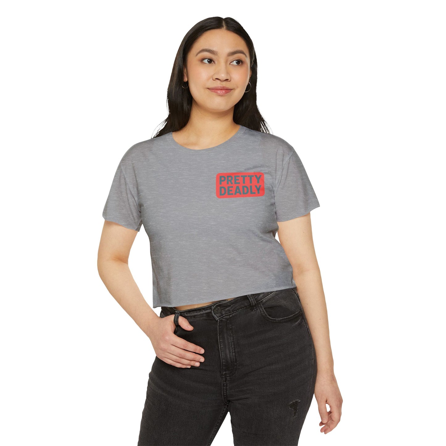 Pretty Deadly Crop Top — Women's Festival Graphic Tee