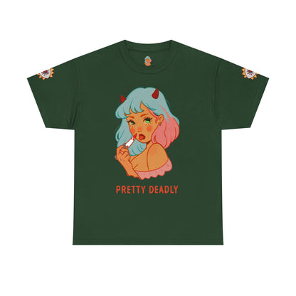 Pretty Deadly Devil Girl T‑Shirt — Retro Kawaii Graphic Tee