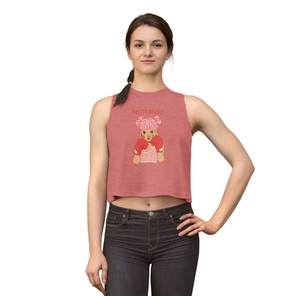 Pretty Deadly Women's Crop Top — Cute Pink Boxer Graphic Tank