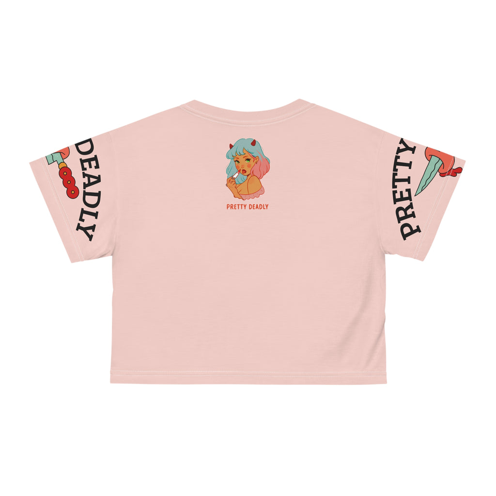 Copy of Pretty Deadly Bunny Crop Tee — Cute Kawaii Bunny Graphic Crop Top