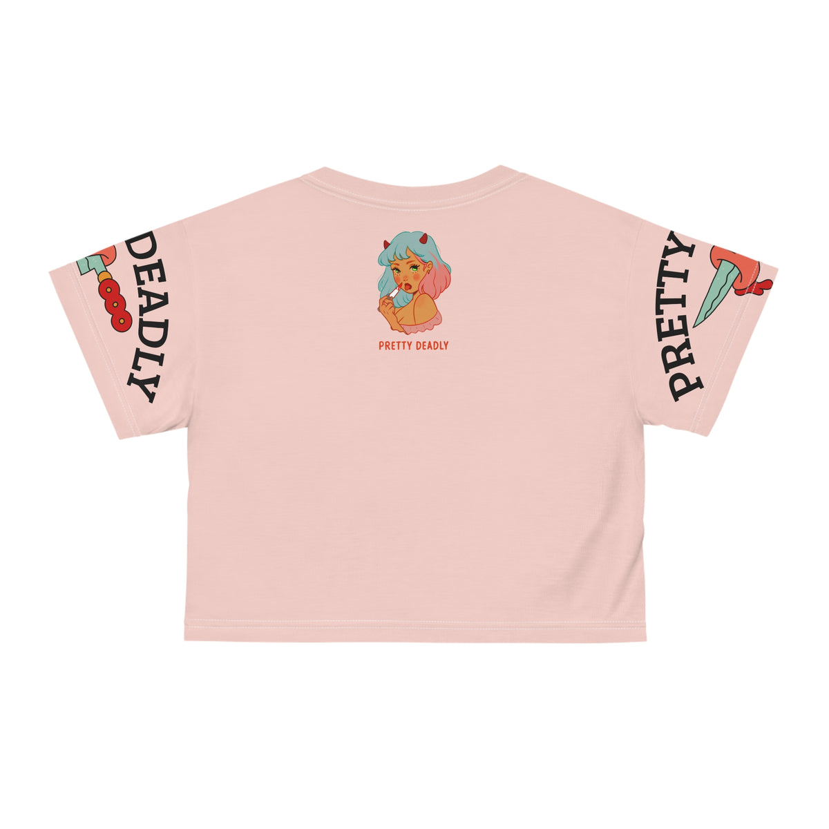 Pretty Deadly Bunny Crop Tee — Cute Kawaii Bunny Graphic Crop Top