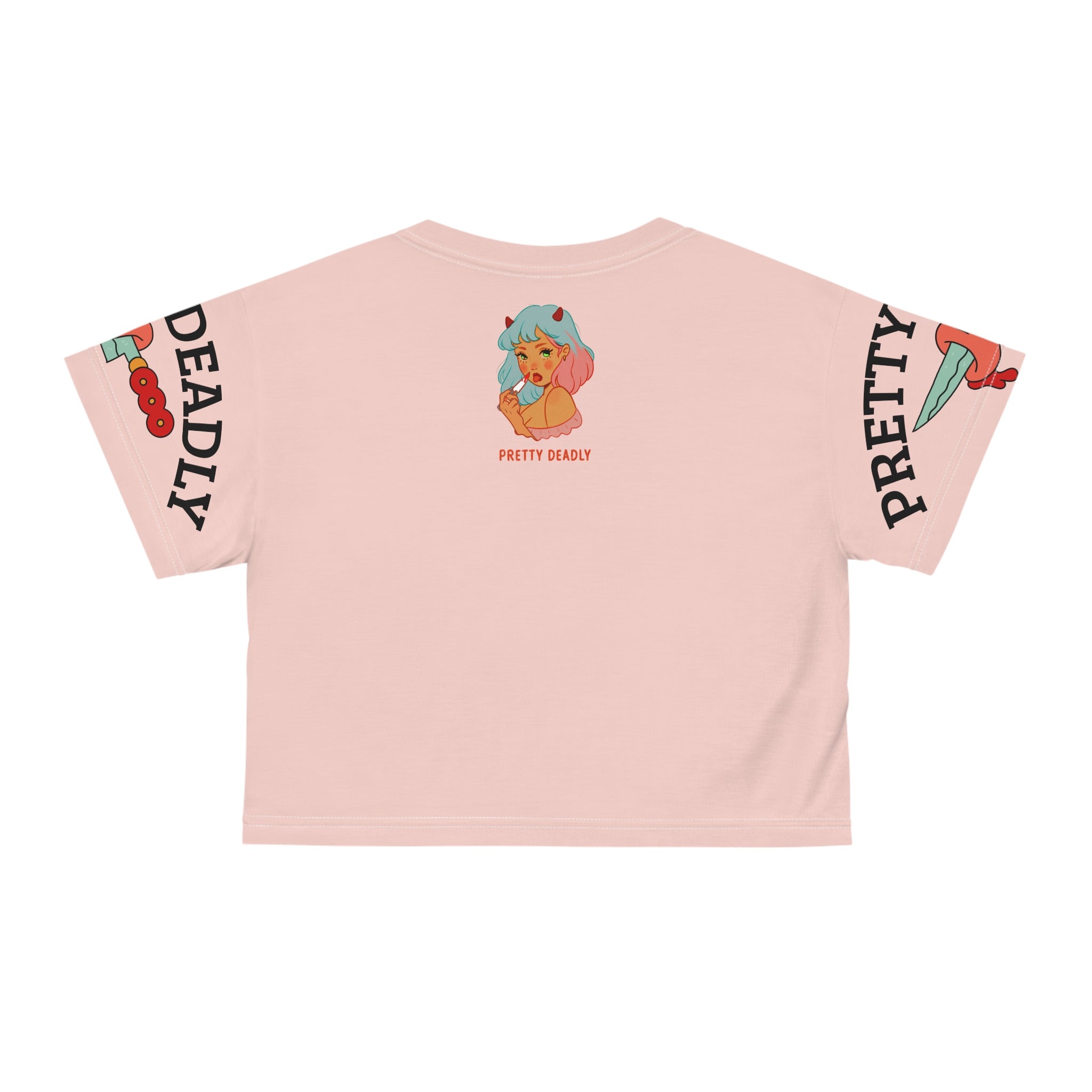 Copy of Pretty Deadly Bunny Crop Tee — Cute Kawaii Bunny Graphic Crop Top