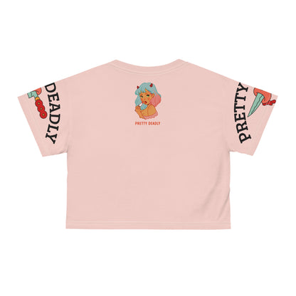 Pretty Deadly Bunny Crop Tee — Cute Kawaii Bunny Graphic Crop Top