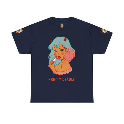 Pretty Deadly Devil Girl T‑Shirt — Retro Kawaii Graphic Tee