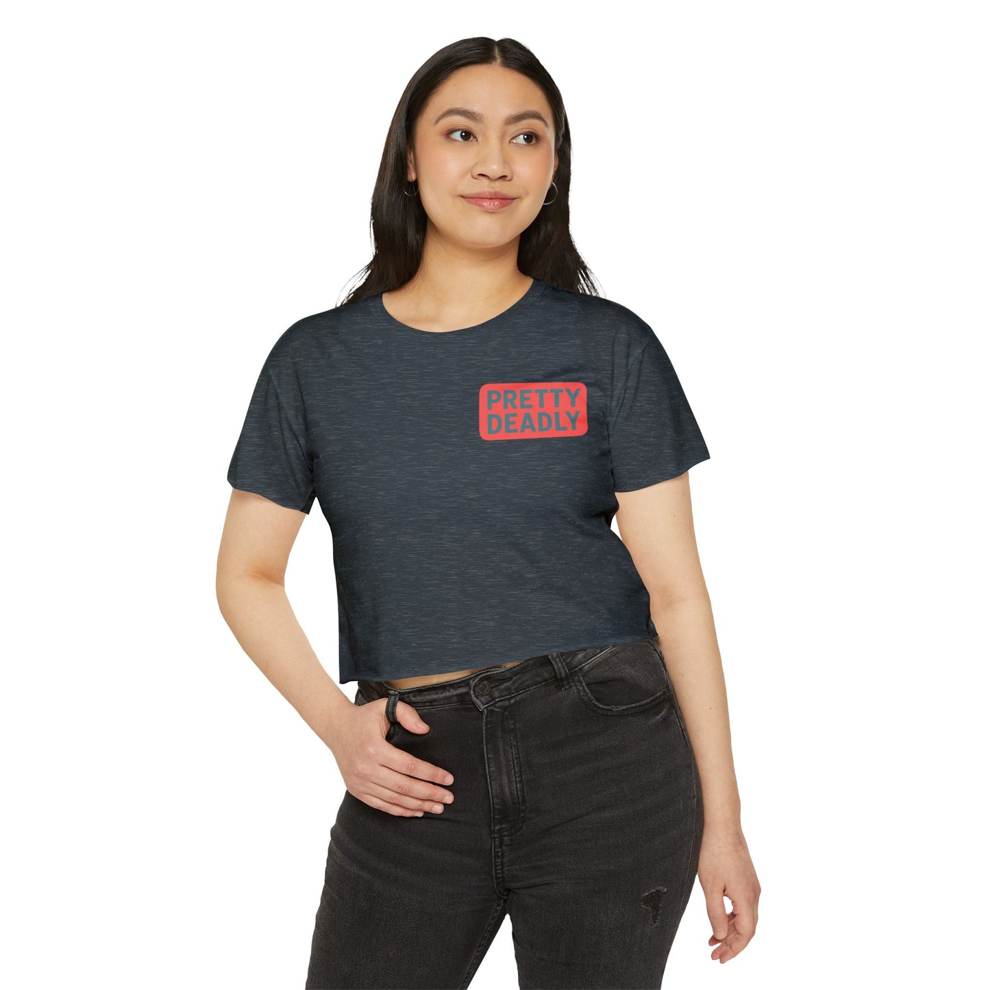Pretty Deadly Crop Top — Women's Festival Graphic Tee