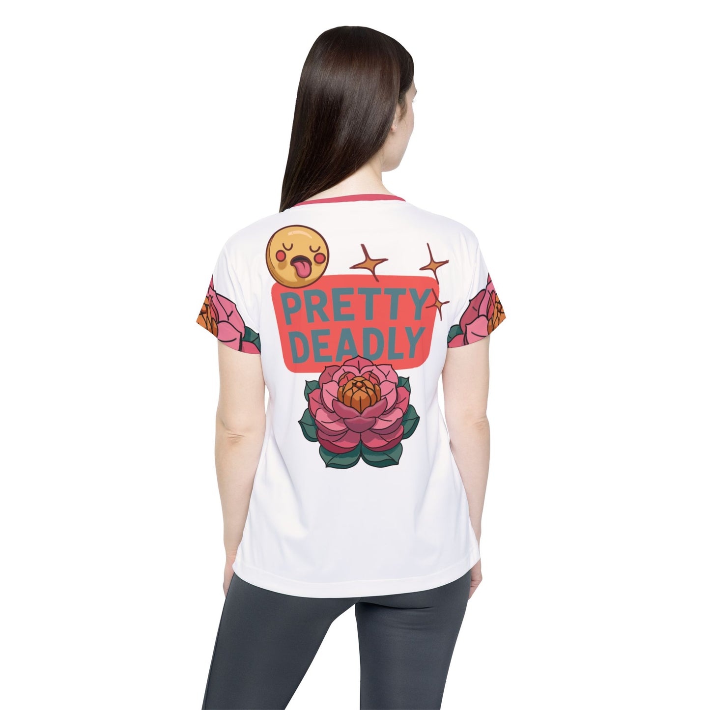 Pretty Deadly Women's Sports Jersey — Floral Boxing Graphic Athletic Tee