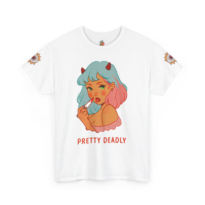 Pretty Deadly Devil Girl T‑Shirt — Retro Kawaii Graphic Tee