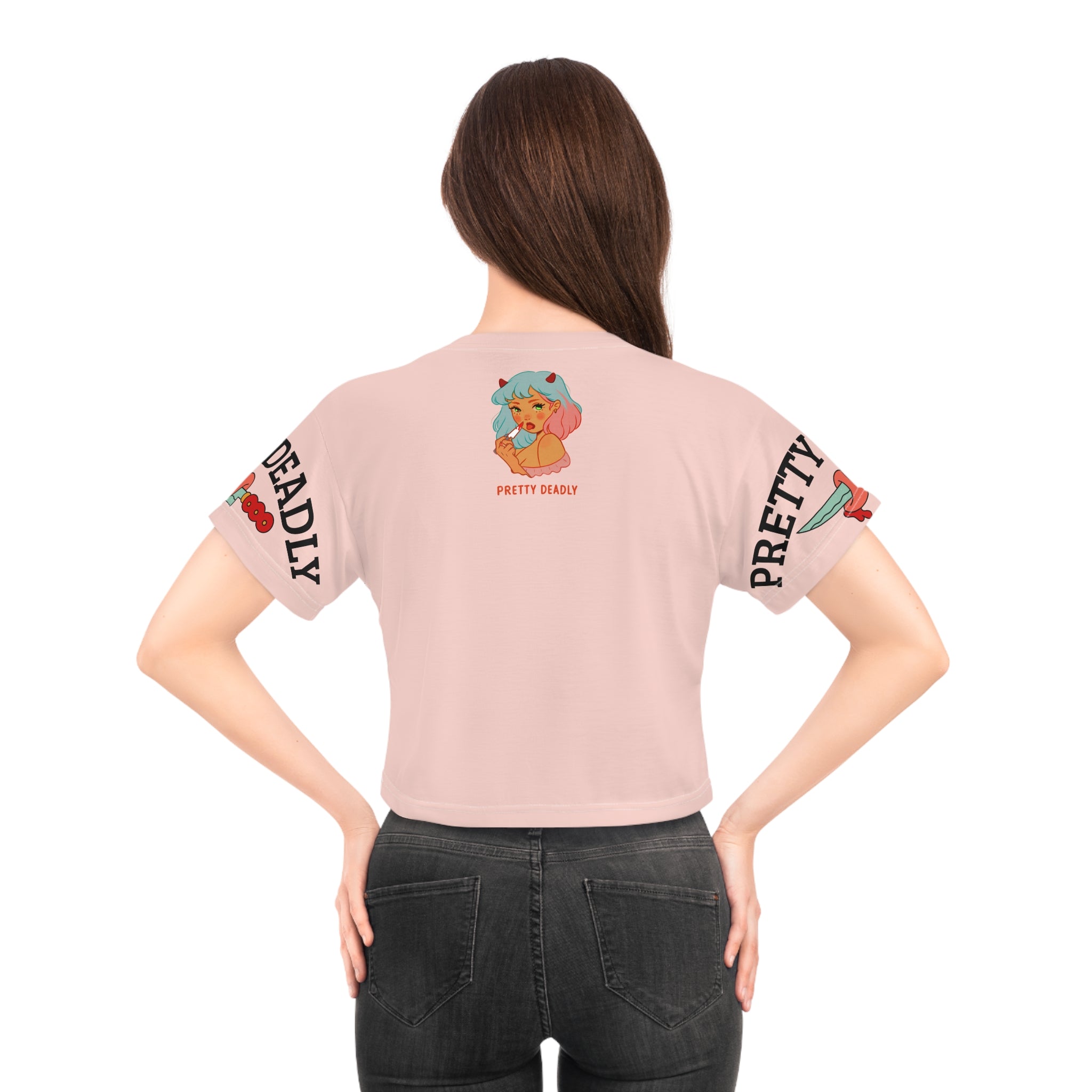 Copy of Pretty Deadly Bunny Crop Tee — Cute Kawaii Bunny Graphic Crop Top