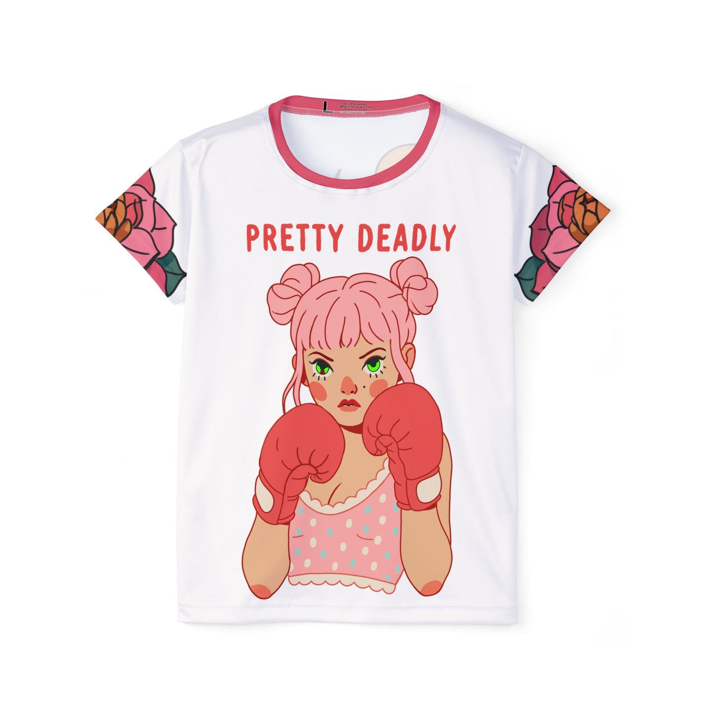 Pretty Deadly Women's Sports Jersey — Floral Boxing Graphic Athletic Tee
