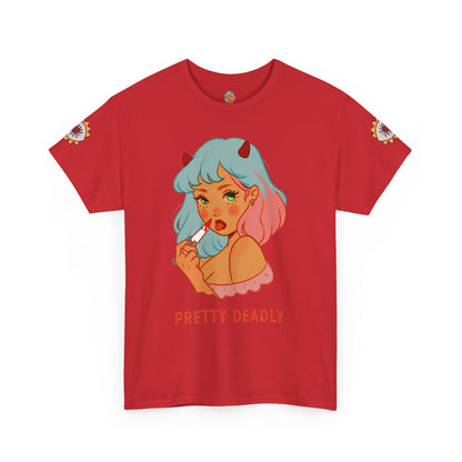 Pretty Deadly Devil Girl T‑Shirt — Retro Kawaii Graphic Tee