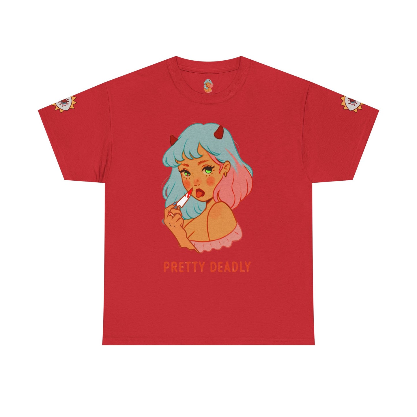Pretty Deadly Devil Girl T‑Shirt — Retro Kawaii Graphic Tee