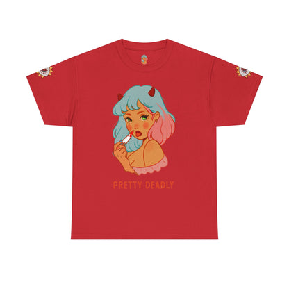 Pretty Deadly Devil Girl T‑Shirt — Retro Kawaii Graphic Tee
