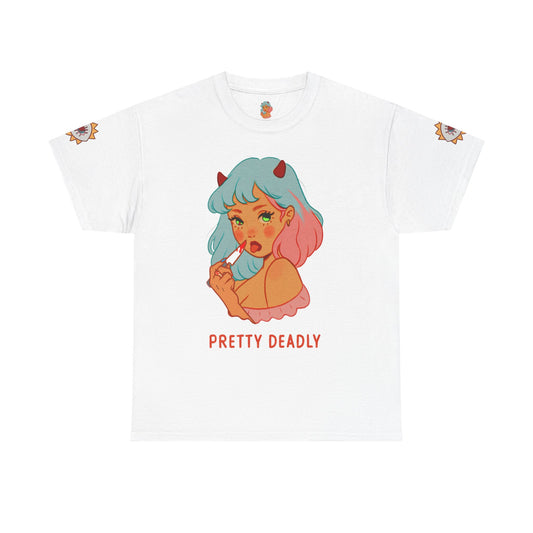 Pretty Deadly Devil Girl T‑Shirt — Retro Kawaii Graphic Tee