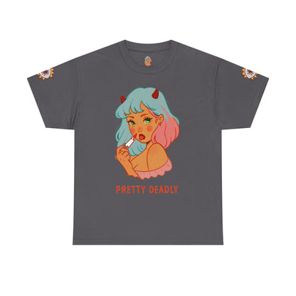 Pretty Deadly Devil Girl T‑Shirt — Retro Kawaii Graphic Tee