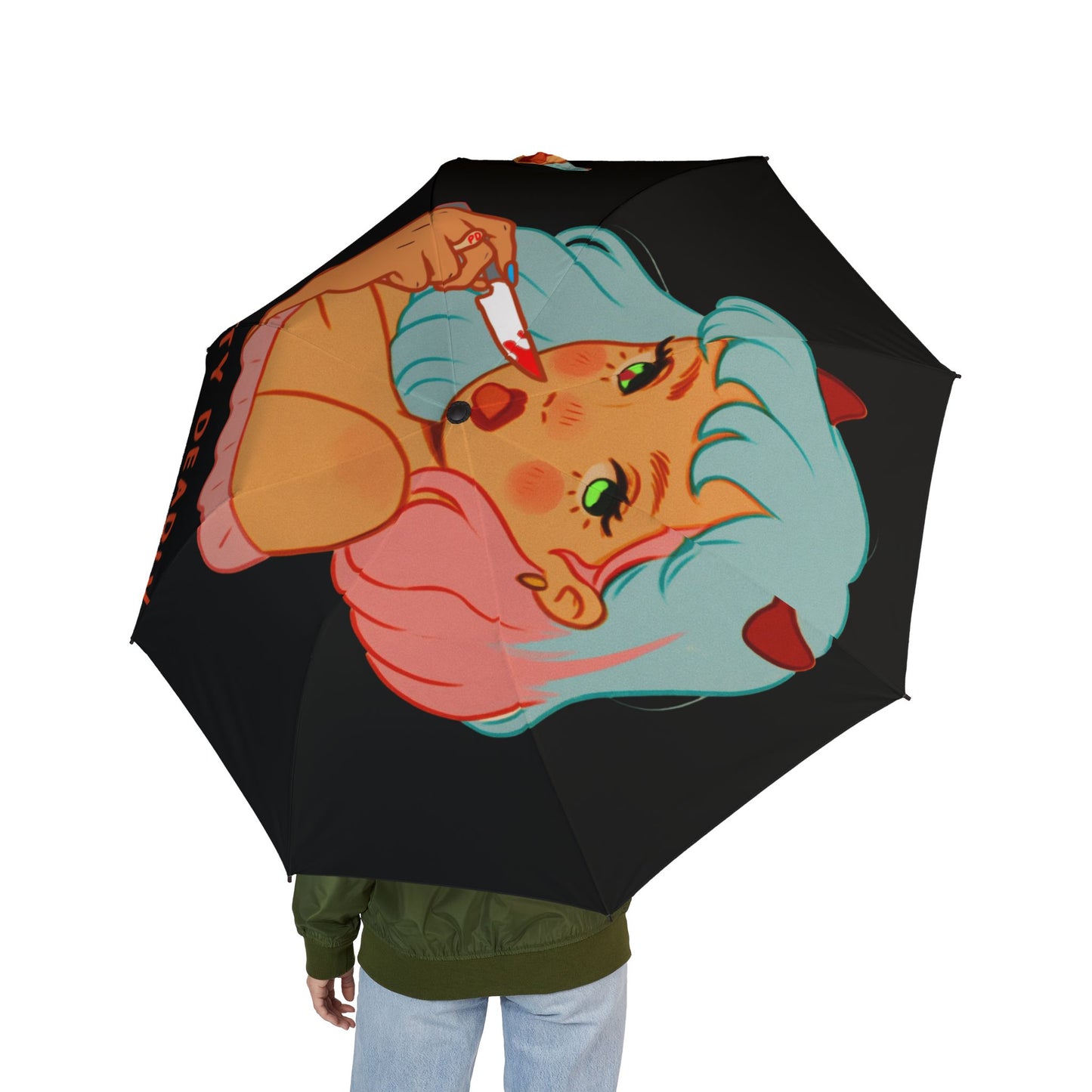 Foldable Umbrella — Pretty Deadly Anime Girl Design