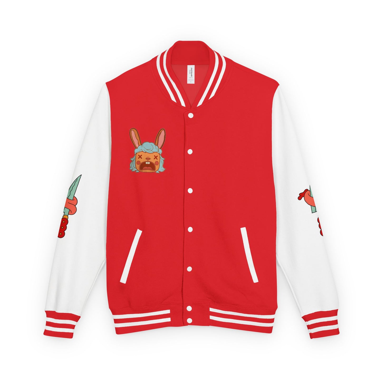 Pretty Deadly Demon Girl Letterman Jacket — Retro Anime Varsity Jacket
