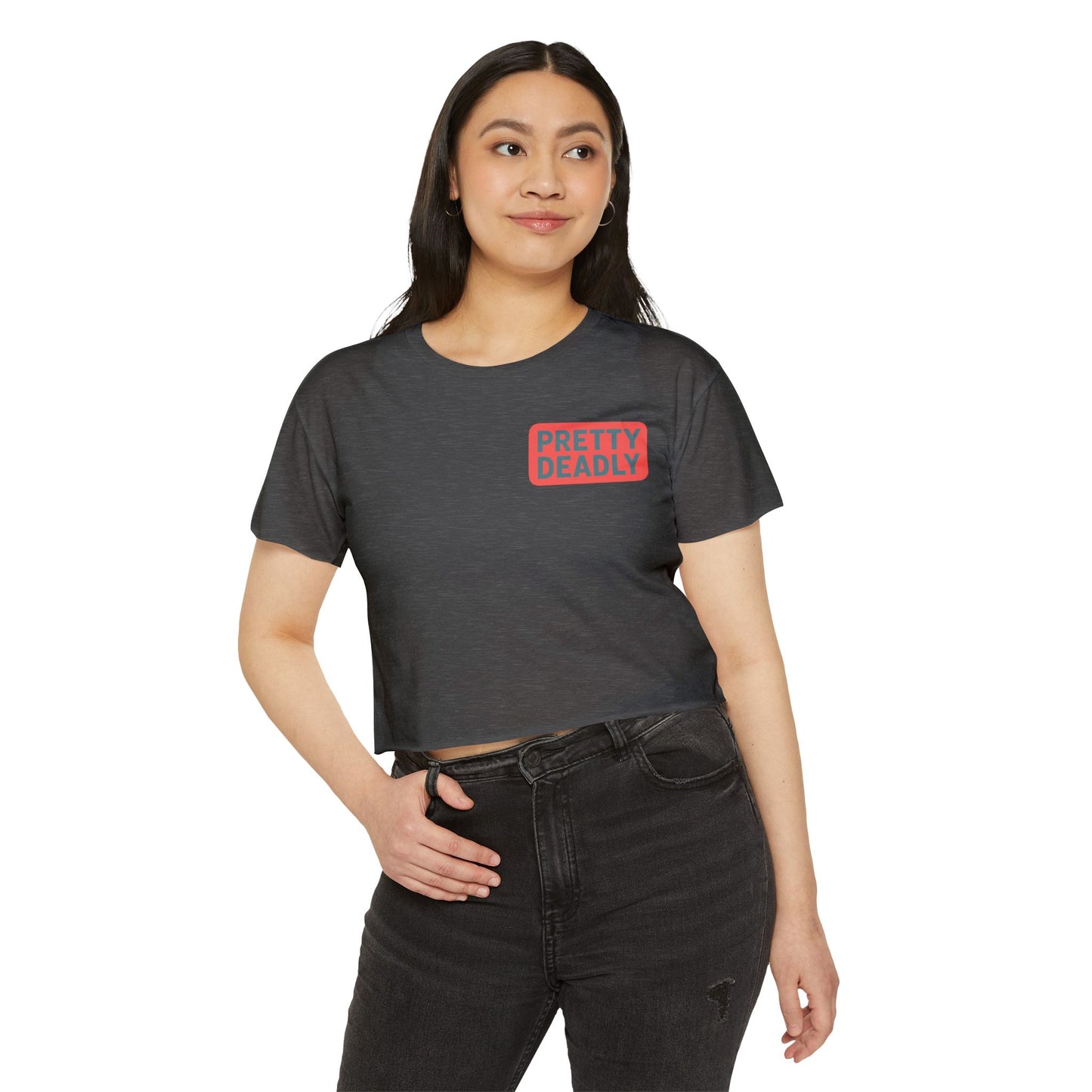 Pretty Deadly Crop Top — Women's Festival Graphic Tee