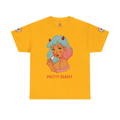 Pretty Deadly Devil Girl T‑Shirt — Retro Kawaii Graphic Tee