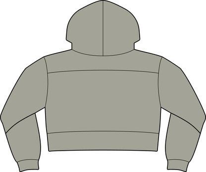 Cropped Hoodie — "Pretty Deadly" boxing Graphic