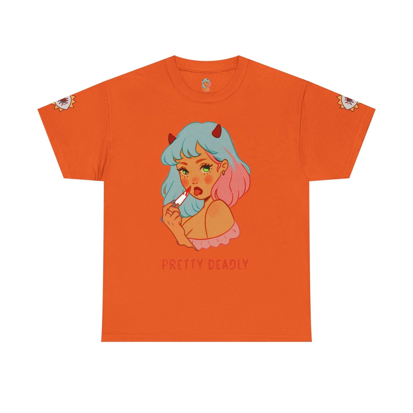 Pretty Deadly Devil Girl T‑Shirt — Retro Kawaii Graphic Tee