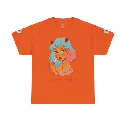 Pretty Deadly Devil Girl T‑Shirt — Retro Kawaii Graphic Tee