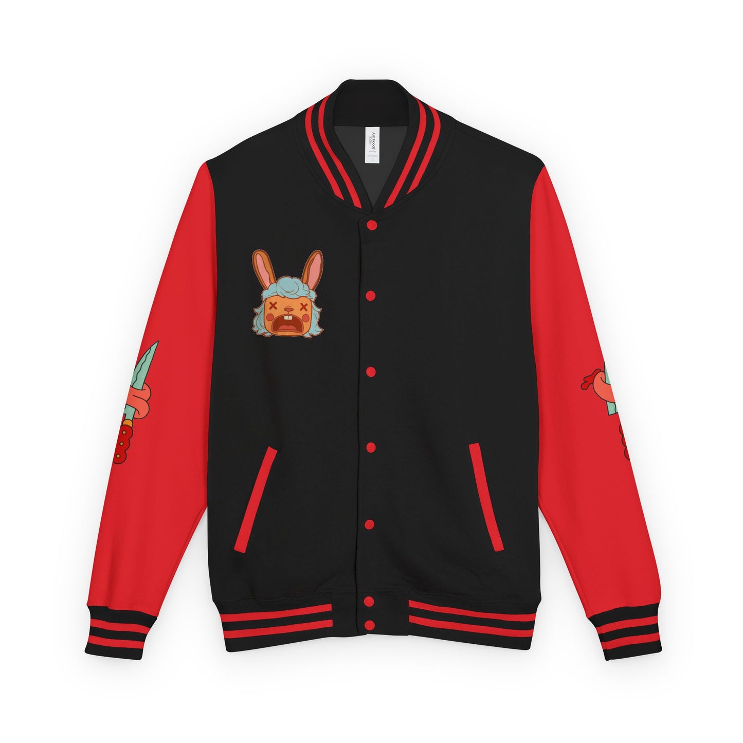 Pretty Deadly Demon Girl Letterman Jacket — Retro Anime Varsity Jacket
