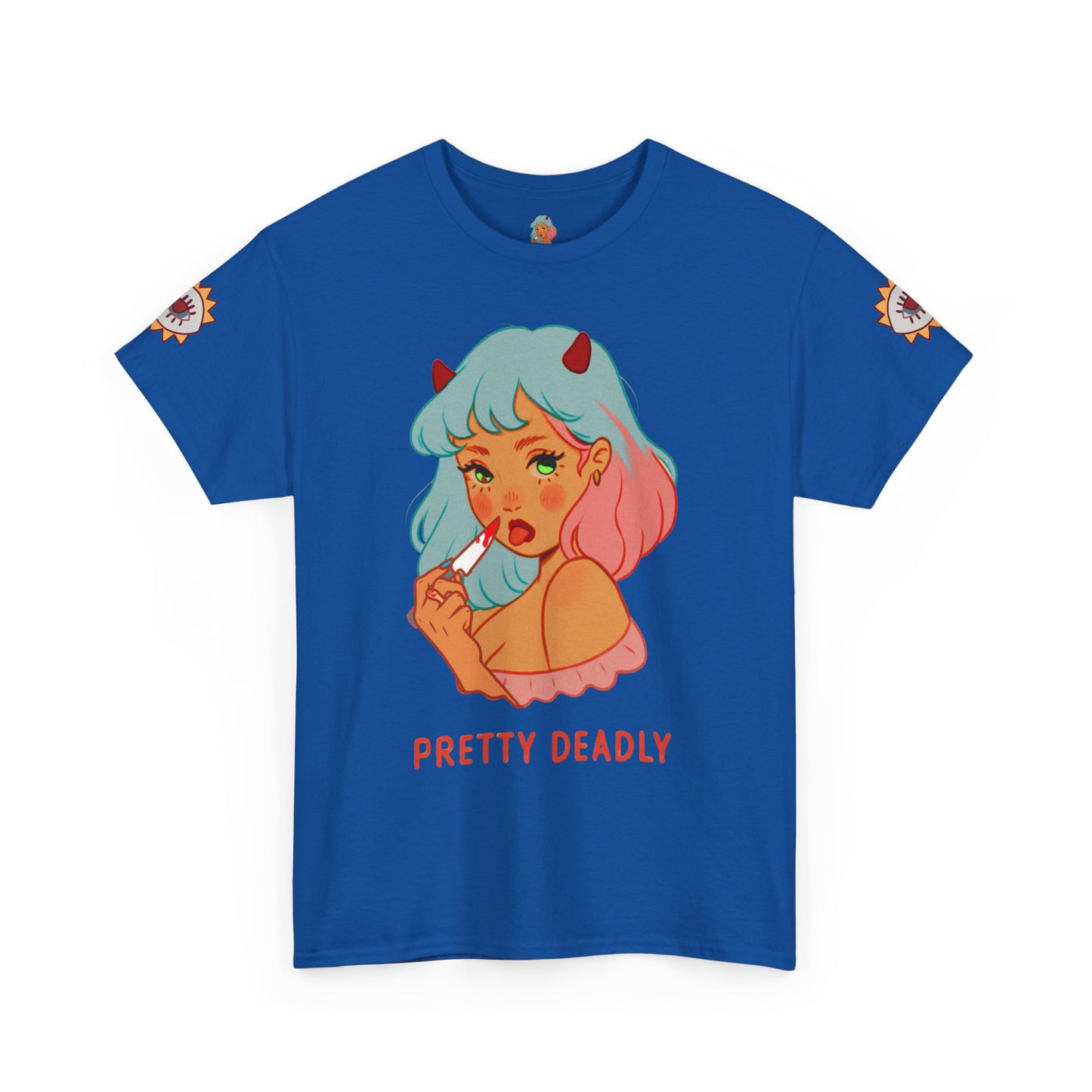 Pretty Deadly Devil Girl T‑Shirt — Retro Kawaii Graphic Tee
