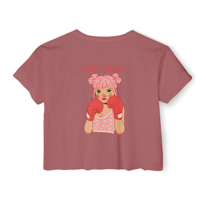 Pretty Deadly Crop Top — Women's Festival Graphic Tee