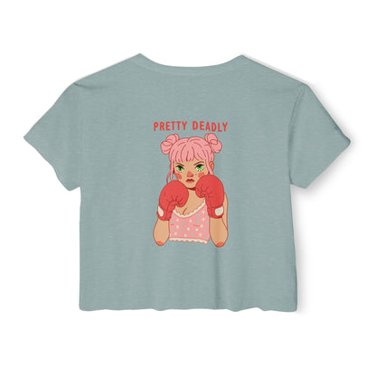 Pretty Deadly Crop Top — Women's Festival Graphic Tee