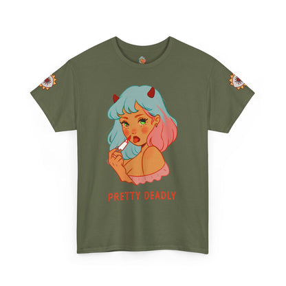 Pretty Deadly Devil Girl T‑Shirt — Retro Kawaii Graphic Tee