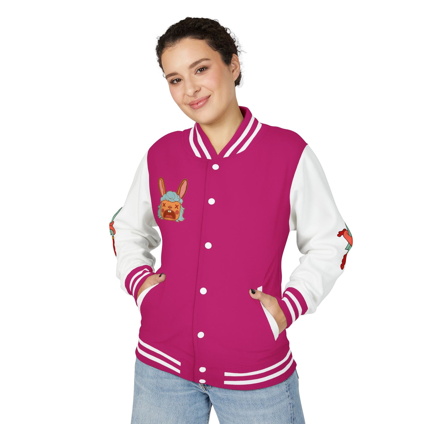 Pretty Deadly Demon Girl Letterman Jacket — Retro Anime Varsity Jacket