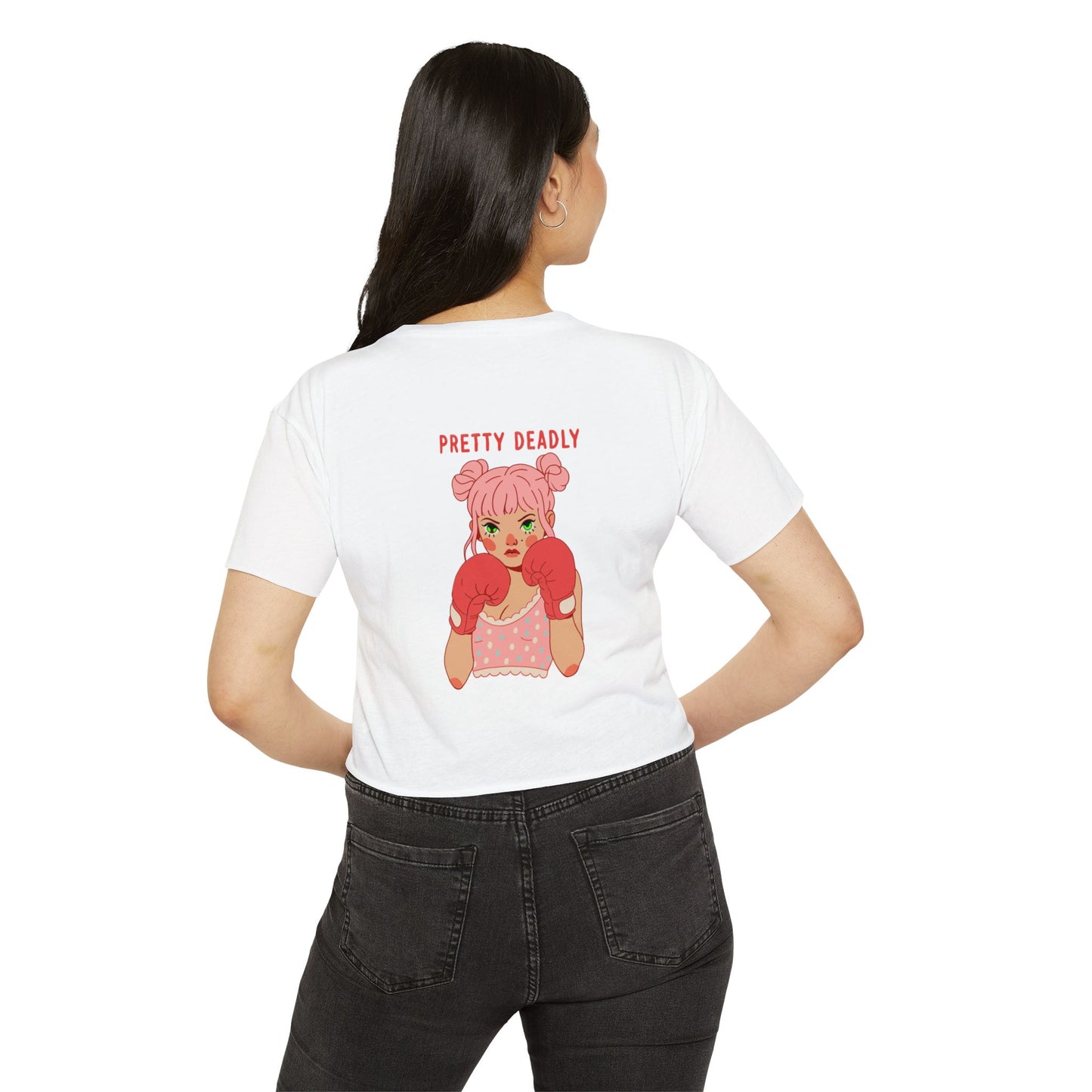 Pretty Deadly Crop Top — Women's Festival Graphic Tee