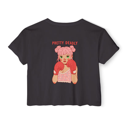 Pretty Deadly Crop Top — Women's Festival Graphic Tee