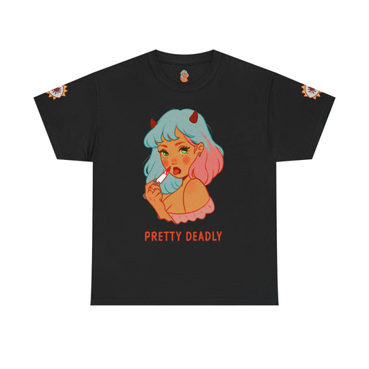 Pretty Deadly Devil Girl T‑Shirt — Retro Kawaii Graphic Tee