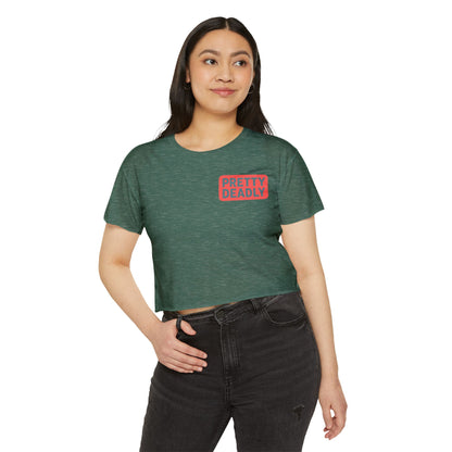 Pretty Deadly Crop Top — Women's Festival Graphic Tee