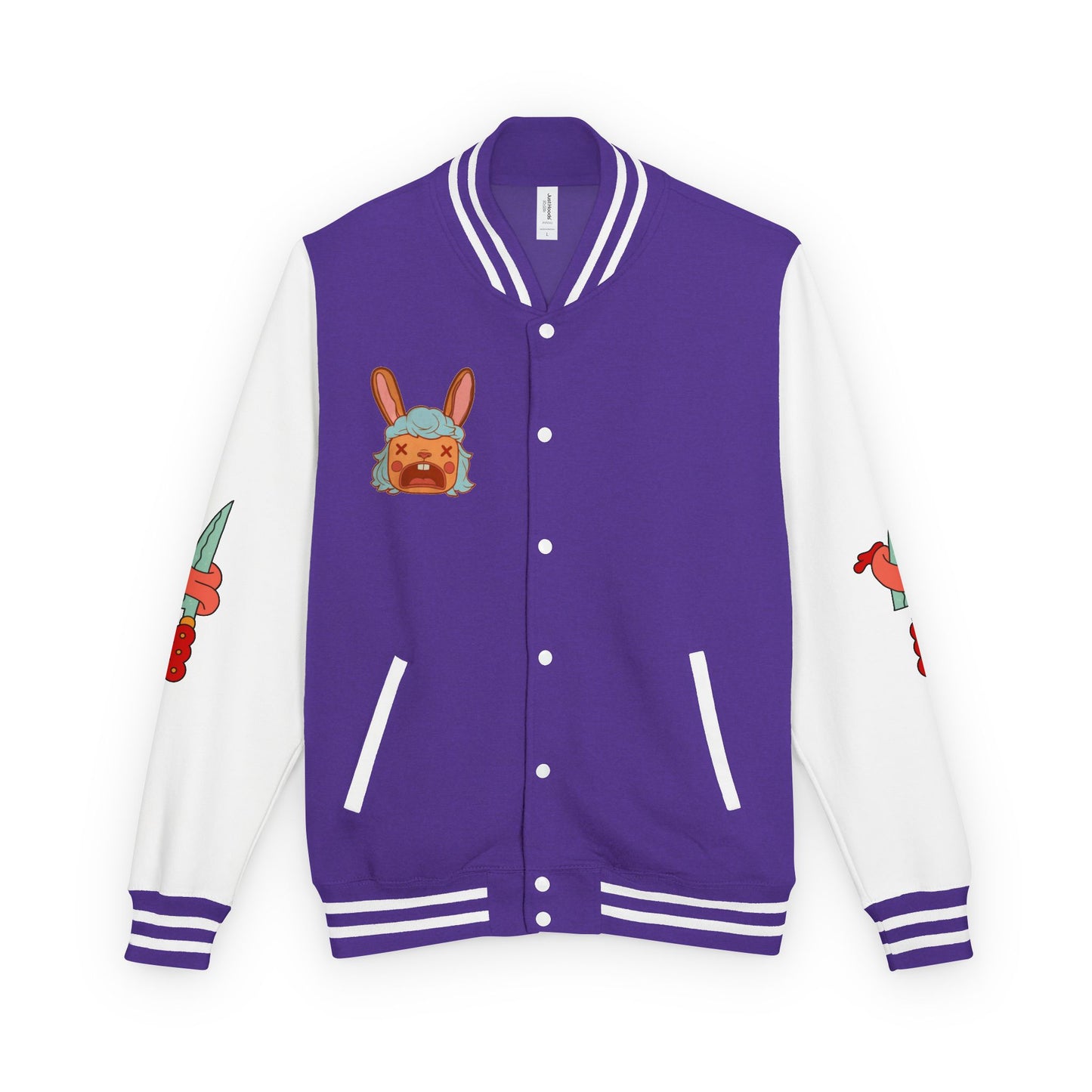 Pretty Deadly Demon Girl Letterman Jacket — Retro Anime Varsity Jacket