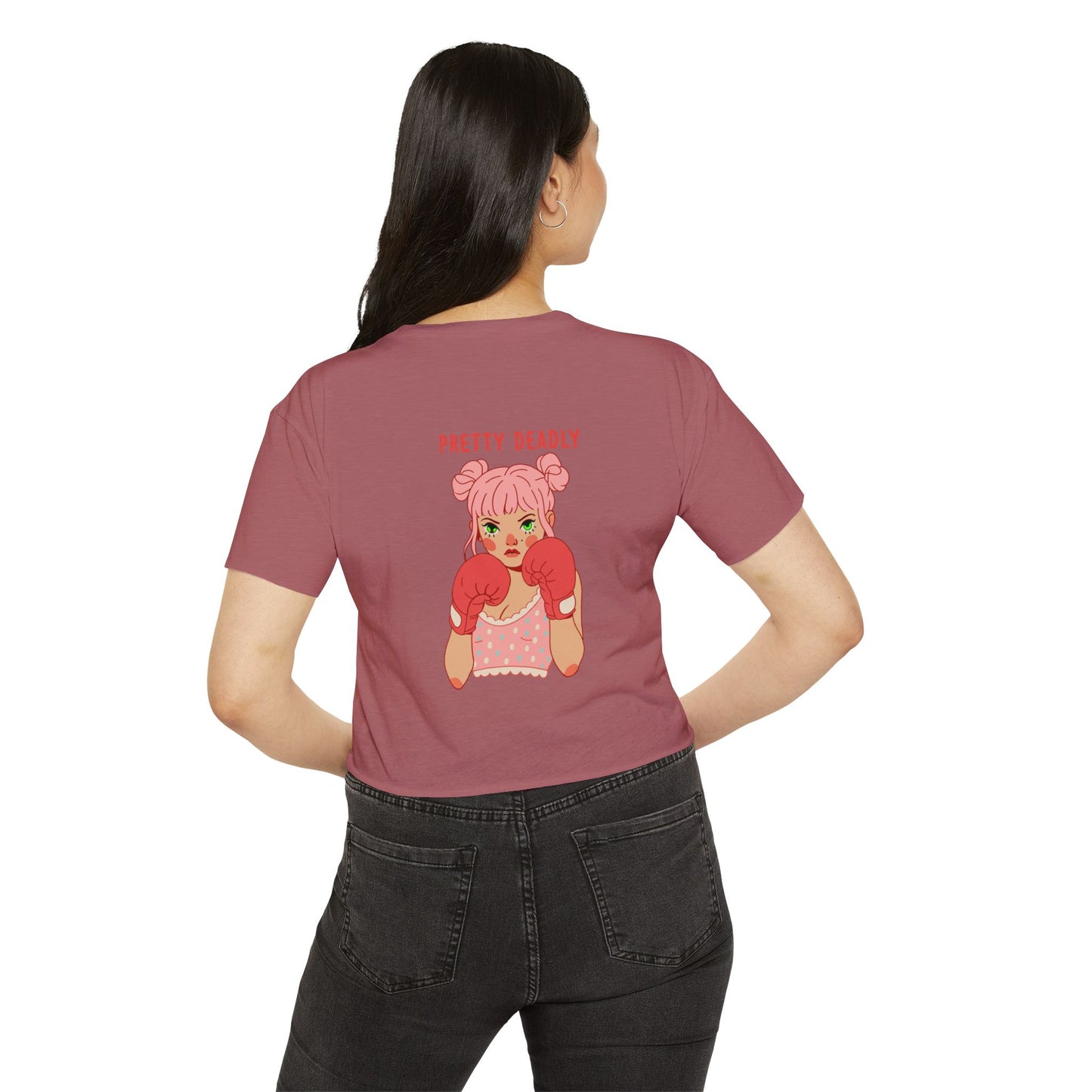 Pretty Deadly Crop Top — Women's Festival Graphic Tee