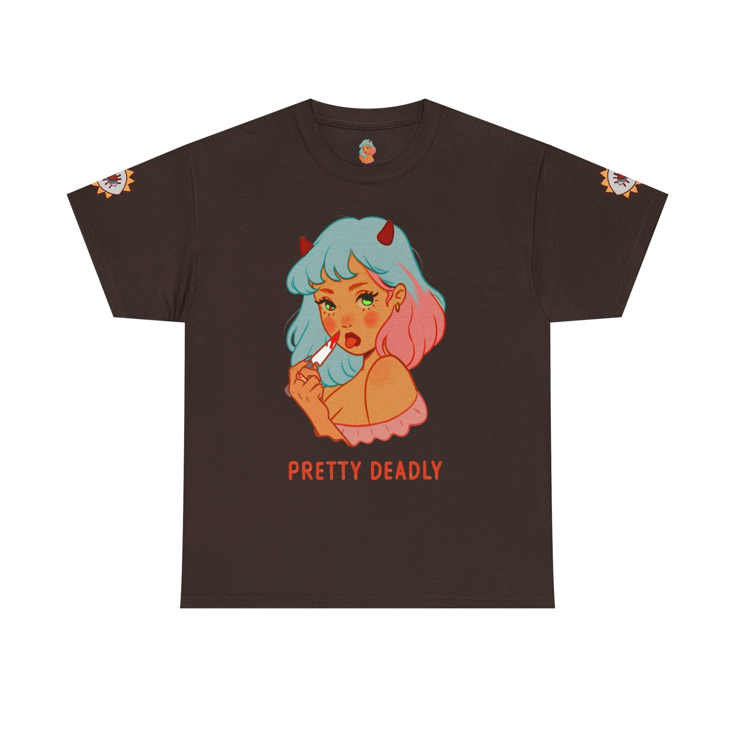 Pretty Deadly Devil Girl T‑Shirt — Retro Kawaii Graphic Tee