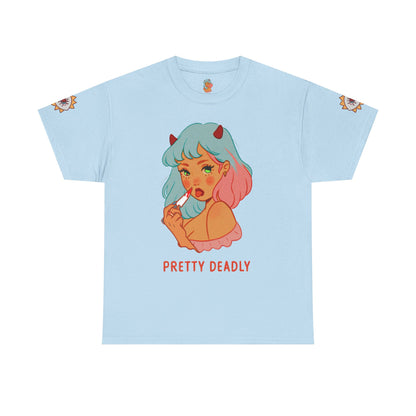 Pretty Deadly Devil Girl T‑Shirt — Retro Kawaii Graphic Tee