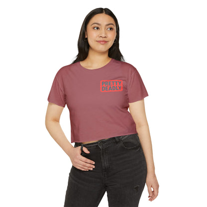 Pretty Deadly Crop Top — Women's Festival Graphic Tee
