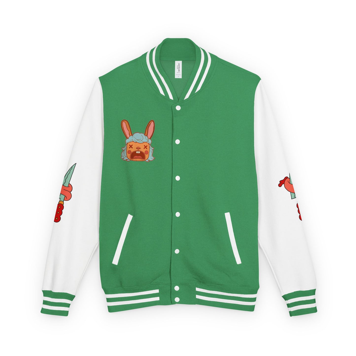 Pretty Deadly Demon Girl Letterman Jacket — Retro Anime Varsity Jacket