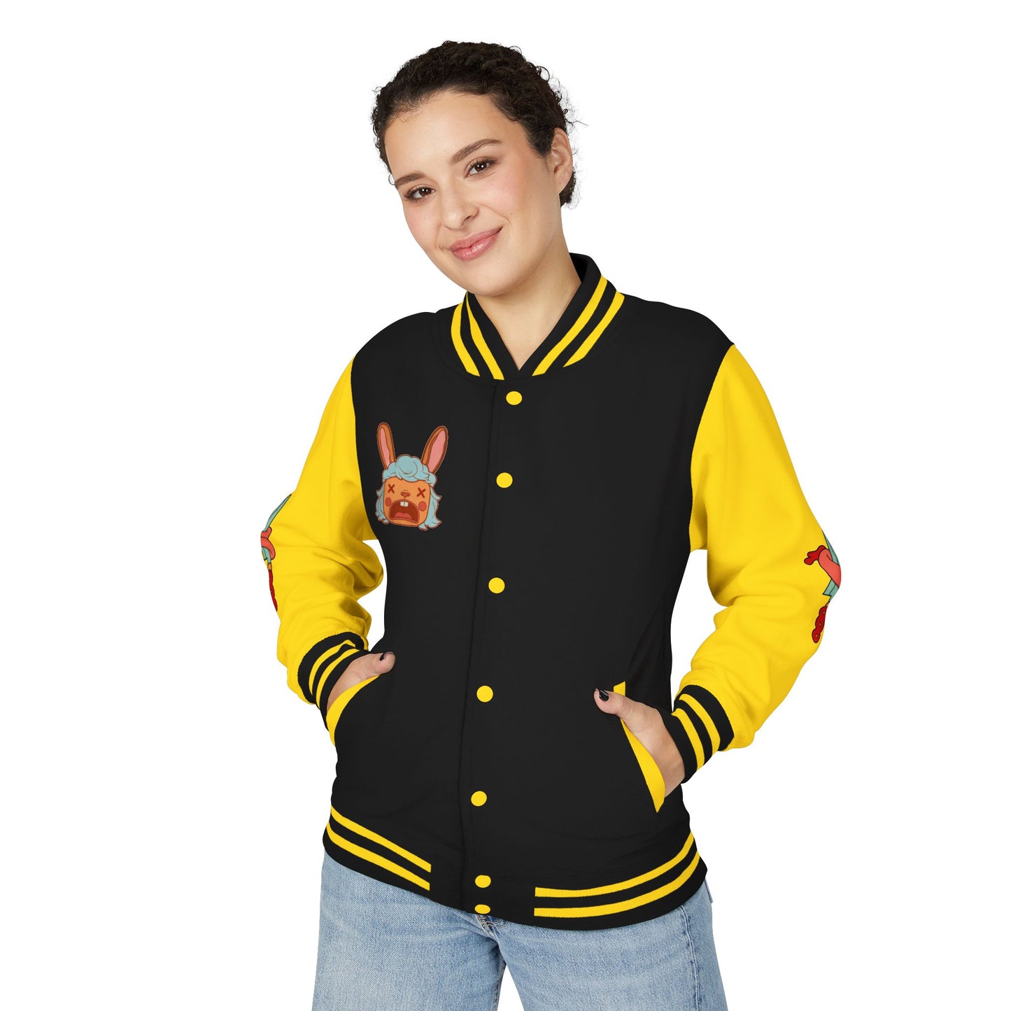 Pretty Deadly Demon Girl Letterman Jacket — Retro Anime Varsity Jacket